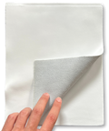 White Smooth Cow Natural Grain Cowhide Leather: 8.5'' x 11'' Pre-Cut Leather Pieces