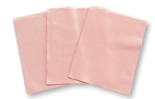 Pink Natural Grain Cowhide Leather: 8.5" x 11" Pre-Cut Pieces