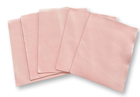 Pink Natural Grain Cowhide Leather: 8.5" x 11" Pre-Cut Pieces