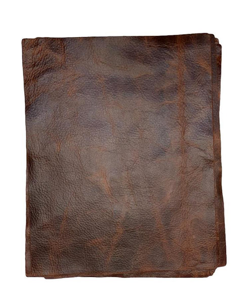 Bourbon Distressed Cowhide Leather: 8.5'' x 11'' Pre-Cut Pieces