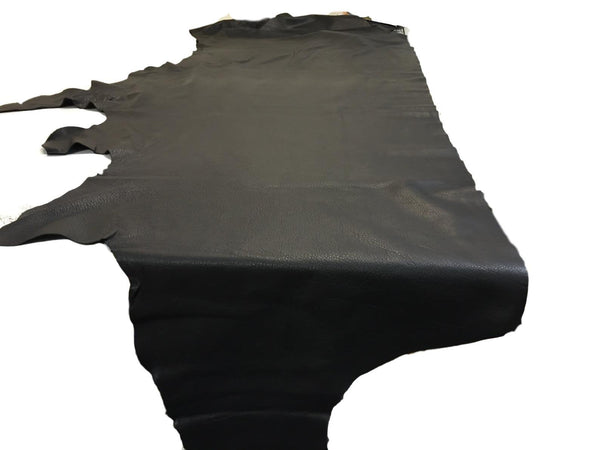 Black Natural Grain Cowhide Leather Skins