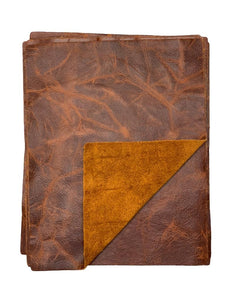 Terracotta Distressed Cowhide Leather: 8.5'' x 11'' Pre-Cut Pieces