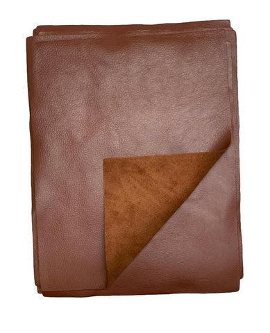 Brandy Cowhide Leather: 8.5" x 11" Pre-Cut Leather Pieces