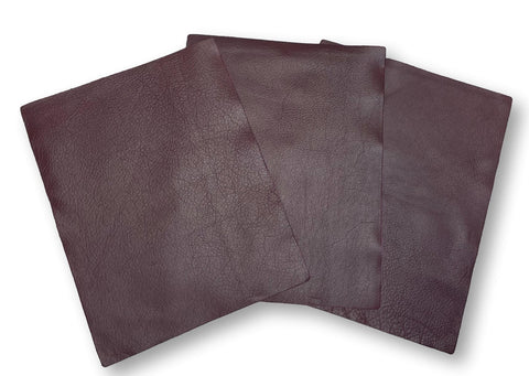 Burgundy Cowhide Leather: 8.5" x 11" Pre-Cut Pieces