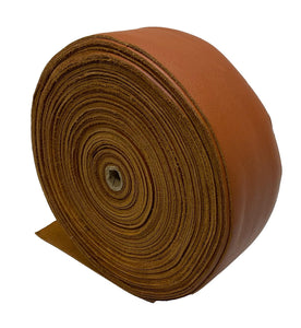 Cognac Large Cow Leather Strips: Sold by the Foot