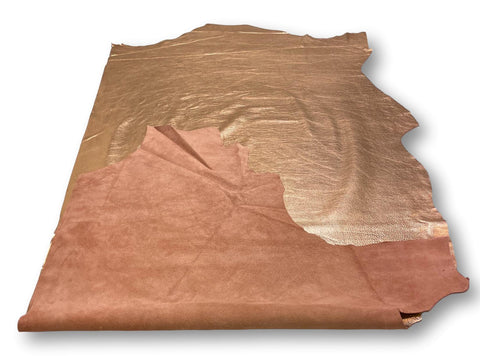 Copper Metallic Natural Grain Cowhide