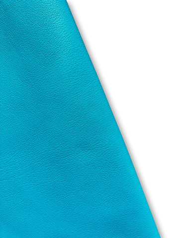 Turquoise Natural Grain Cowhide Leather Skins