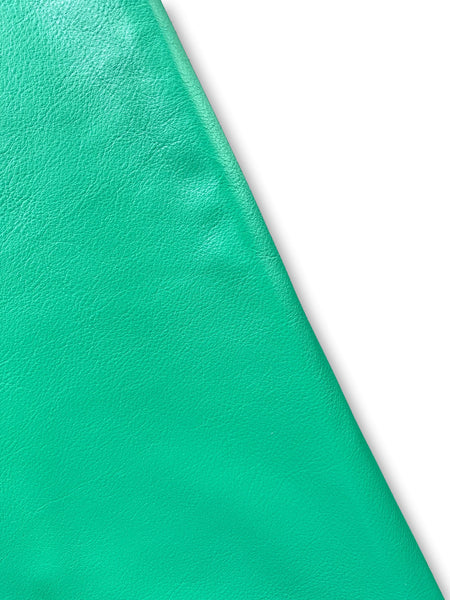 Kelly Green Natural Grain Cowhide Leather Skins