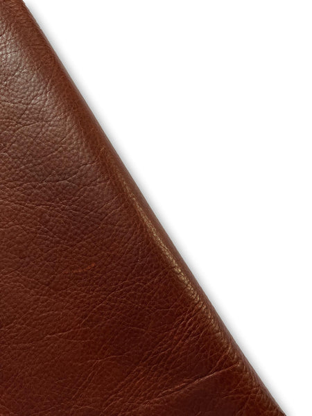 Brandy Distressed Natural Grain Cowhide Leather Skins