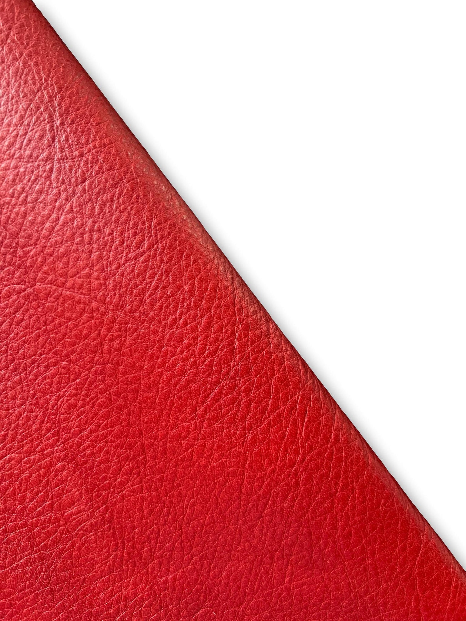 Red Natural Grain Cowhide Leather Skins