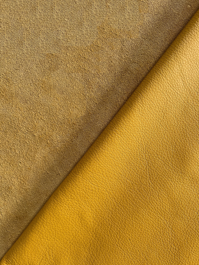 Butterscotch Full-Aniline Cowhide alternate view showing color and surface finish