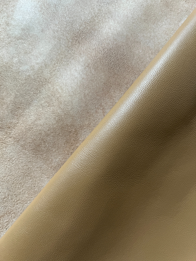 Tan Italian Nappa Lambskin alternate view showing color and surface finish