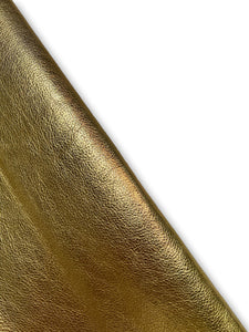 Gold Metallic Cowhide Leather Skins