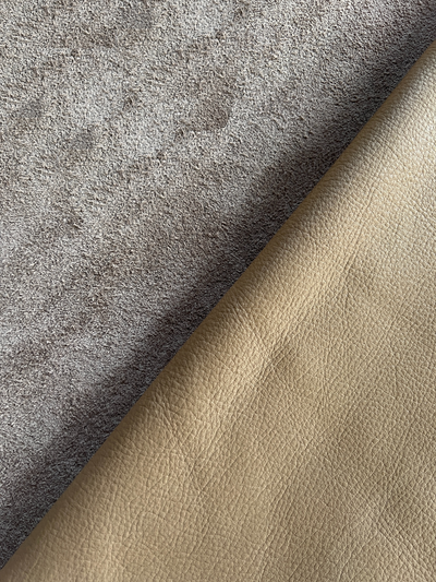 Taupe Full-Aniline Cowhide alternate view showing color and surface finish