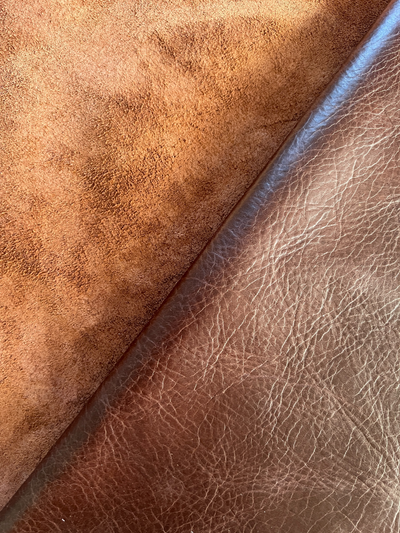 Bourbon Pull-Up Cowhide alternate view showing color and surface finish