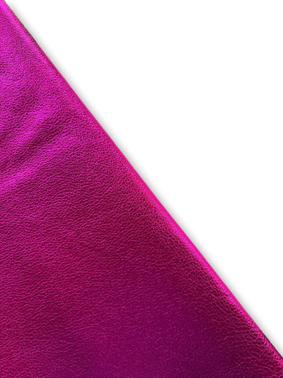 Hot Pink Metallic Cowhide Sheets, 8.5 × 11 in shown in a full product view