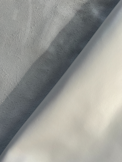 White Smooth Cowhide alternate view showing color and surface finish