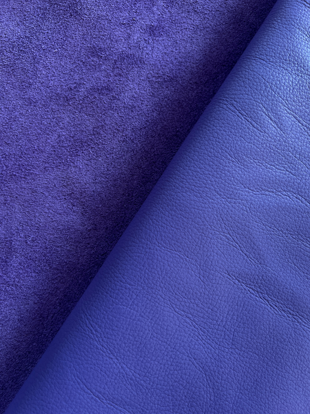 Violet Natural Grain Cowhide Leather Skins