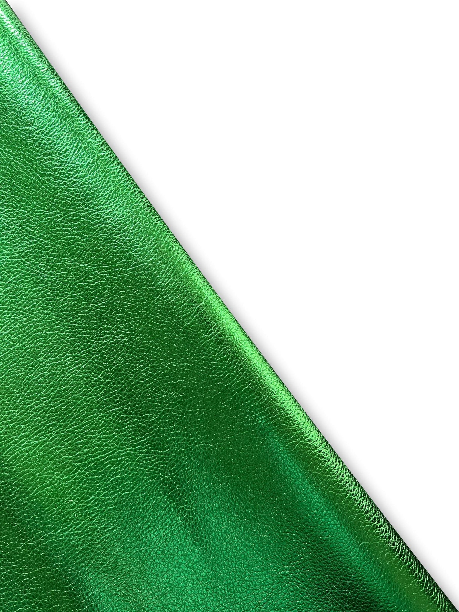 Emerald Green Metallic Cowhide Leather Skins