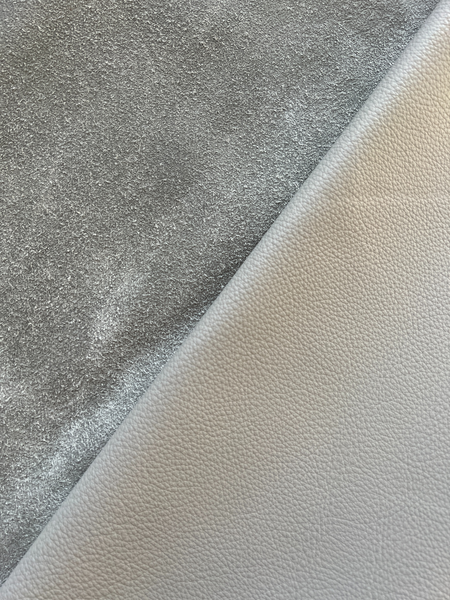 Silver Firenze Premium Upholstery Cow Leather Whole Hide