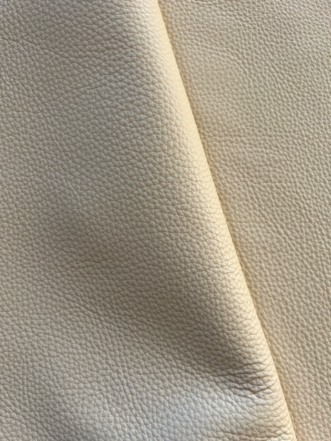 Cream White Firenze Premium Upholstery Cow Leather Whole Hide