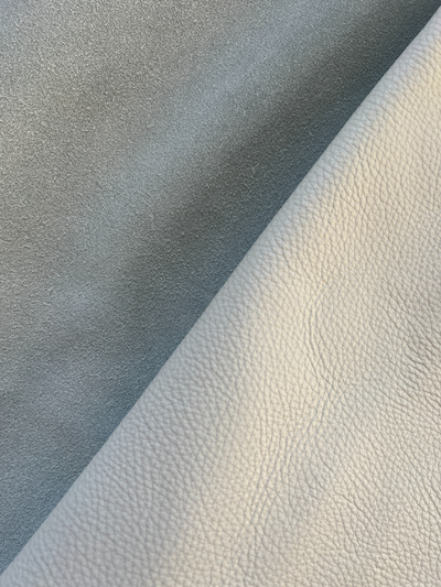 White Premium Upholstery Cowhide alternate view showing color and surface finish