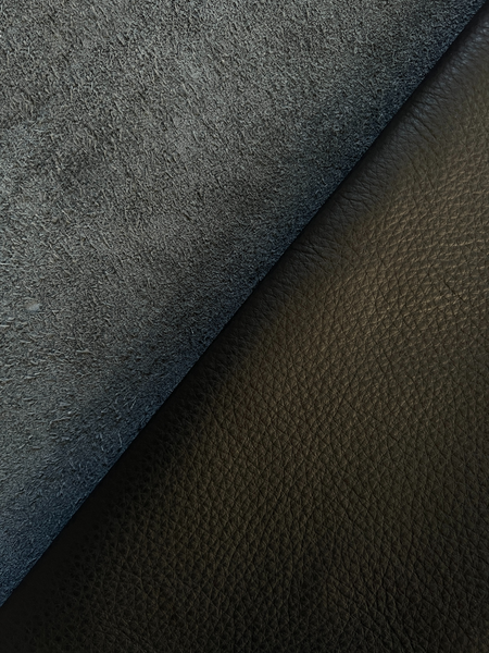 Black Premium Upholstery Cow Leather Whole Hide