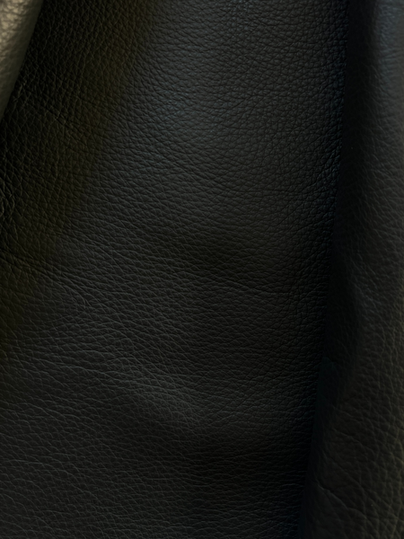 Black Firenze Premium Upholstery Cow Leather Whole Hide