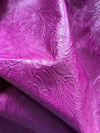 Mulberry Floral Embossed Cowhide alternate view showing color and surface finish