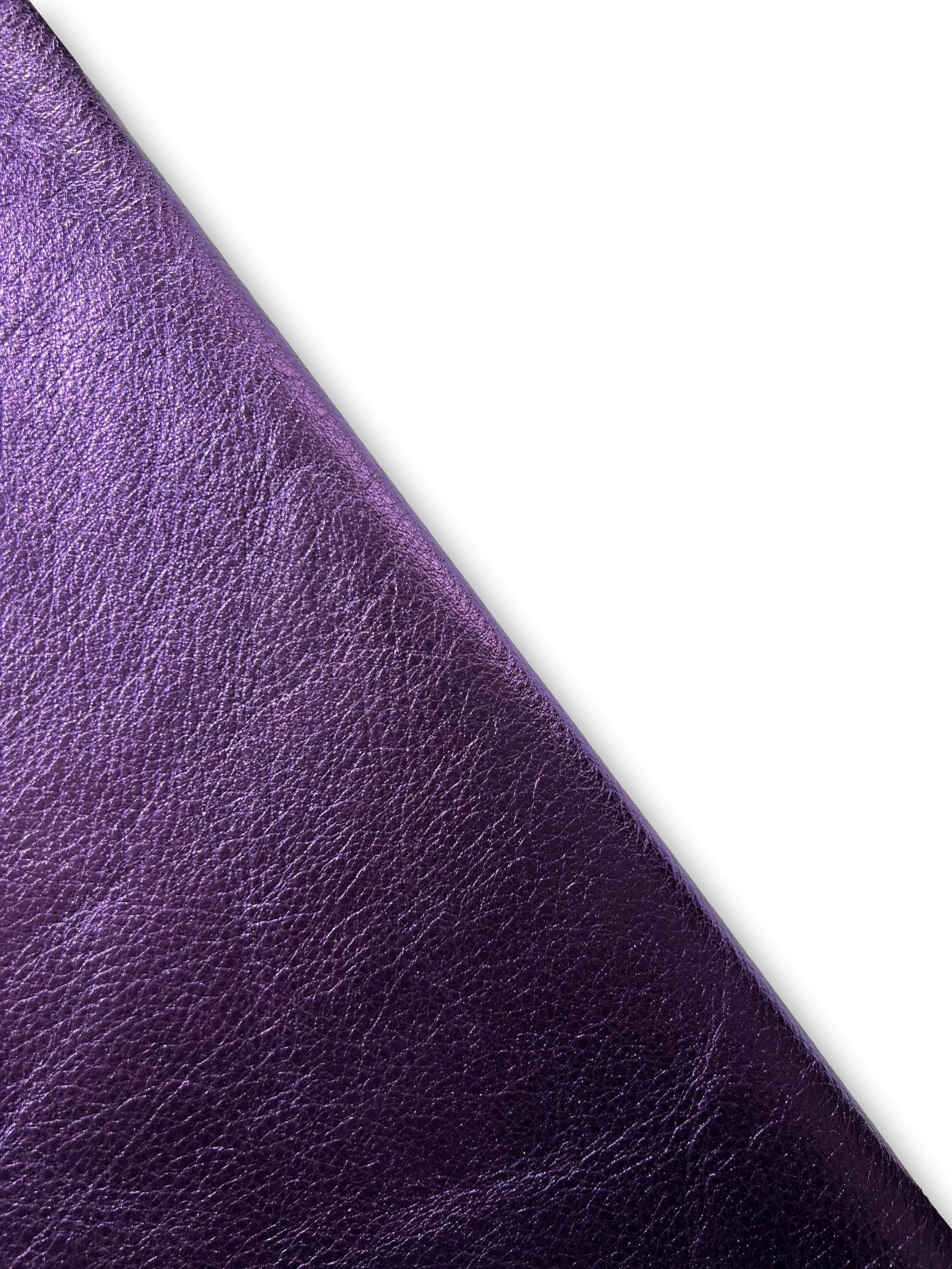 Leather Cowhide Skins Metallic TanneryNYC – Purple