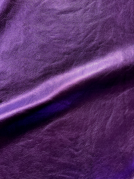 Purple Metallic Cowhide Leather Skins