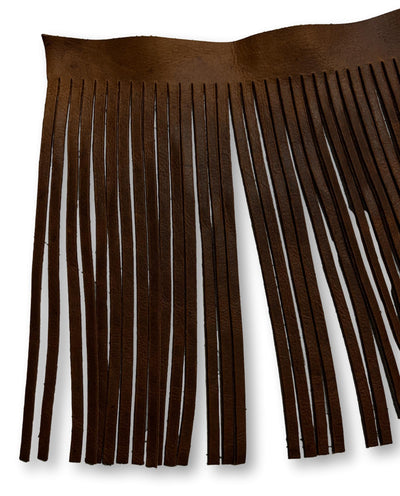 Oil Tanned Leather Fringe alternate view showing color and surface finish