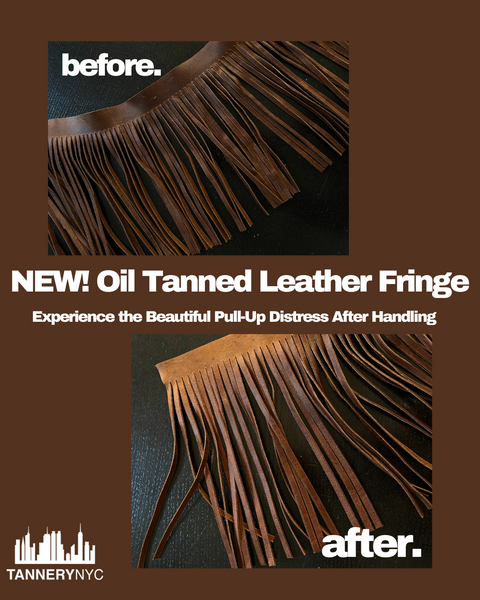 Oil Tanned Leather Fringe: Sold by the Foot