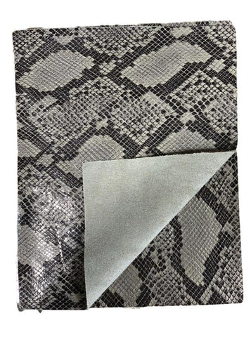 Stone Glazed Python Cowhide Leather: 8.5" x 11" Pre-Cut Pieces