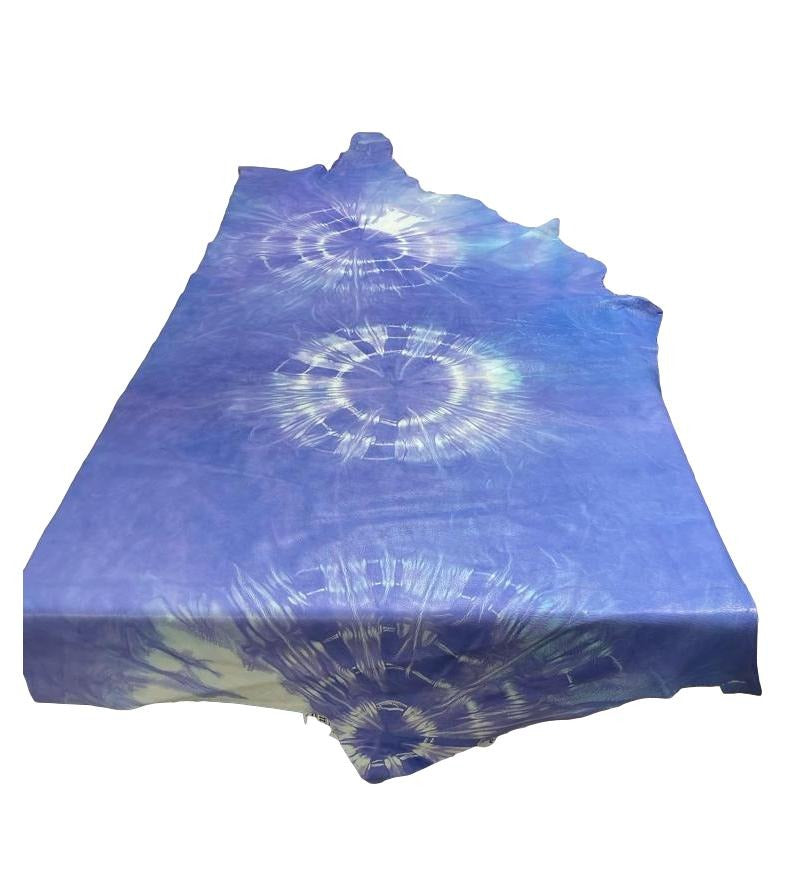 LIMITED OFFERING: Violet Tie Dye Cow Leather Skins (15 sf)
