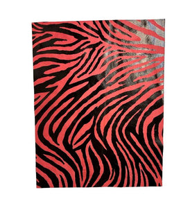 Red Zebra Cow Nubuck Leather: 8.5'' x 11'' Pre-Cut Pieces