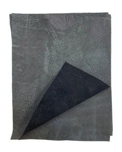 Special Offering - Black Distressed Natural Grain Cowhide: 8.5" x 11" Pre-Cut Pieces