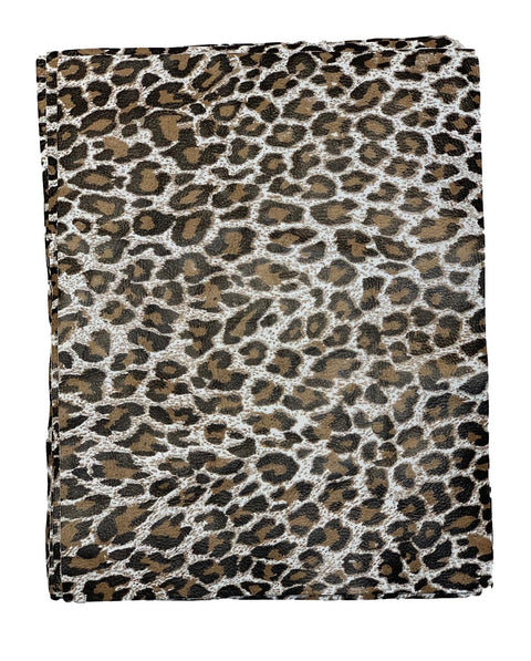 White Leopard Cow Nubuck Leather: 8.5'' x 11'' Pre-Cut Pieces