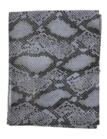 Grey Glazed Python Cowhide Leather: 8.5" x 11" Pre-Cut Pieces