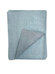 Special Offering - Ice Blue Croco Embossed Leather: 8.5" x 11" Pre-Cut Pieces