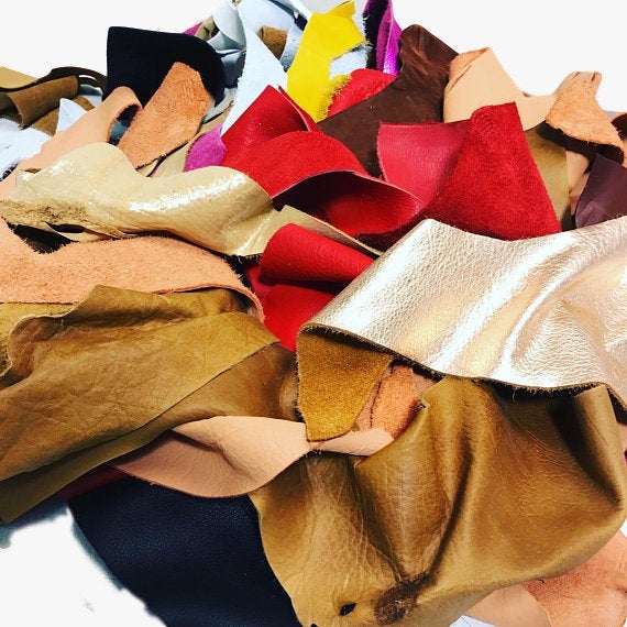 Full Grain Leather Scraps and Remnants: Sold by pound