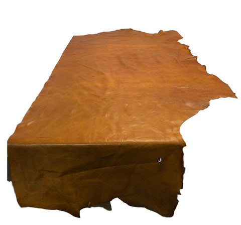 Whiskey Distressed Natural Grain Cowhide