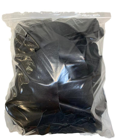 Black Full-Grain Leather Scraps shown in a full product view