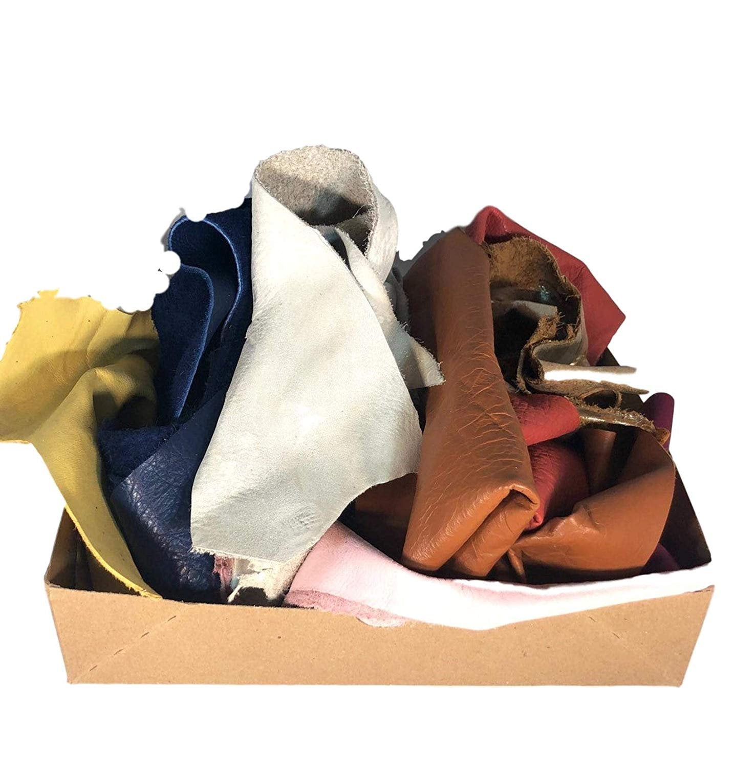 5 Selected leather scraps, MULTICOLOR tones, mix colorful selection leather  remnants as per pictures