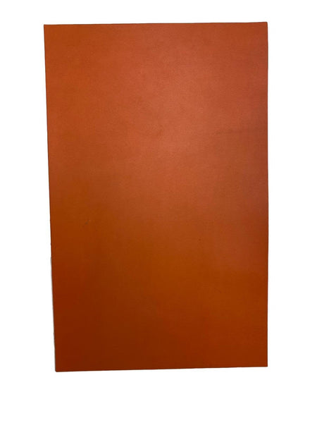 Orange Smooth Italian Calf Leather: 7.5" x 12" Pre-Cut Pieces