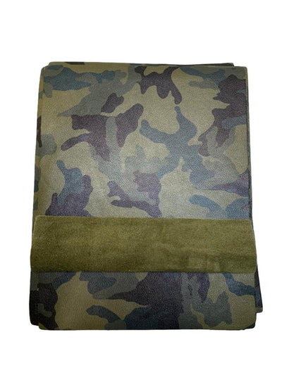 Army Green Camo Cowhide Sheets, 8.5 × 11 in shown in a full product view