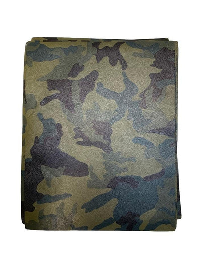 Army Green Camo Cowhide Sheets, 8.5 × 11 in alternate view showing color and surface finish
